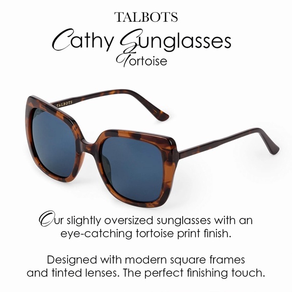 Talbots Penelope Square Sunglasses Tortoise main image 6
